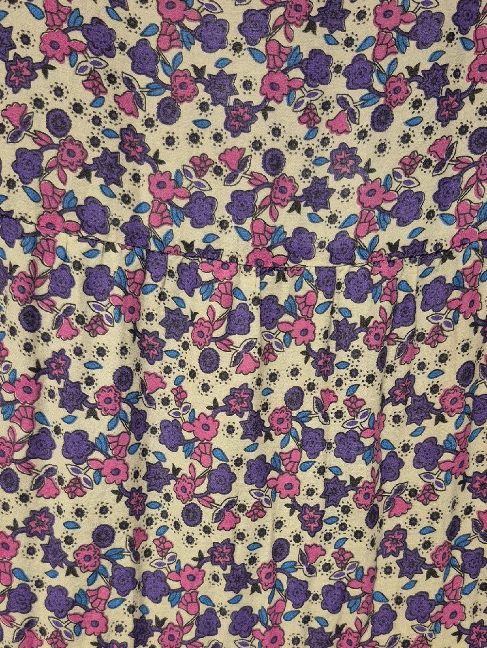 NATURAL LIFE Purple Floral Tiered Maxi Dress. Size M - Picture 7 of 13